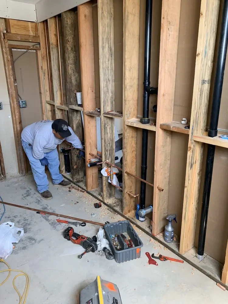 Commercial rough-in plumbing for Water Heater Replacement in Sugarland